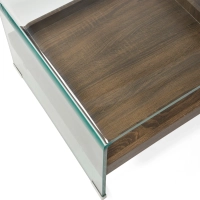 Coffee table Pot : Tempered glass with wooden drawer
