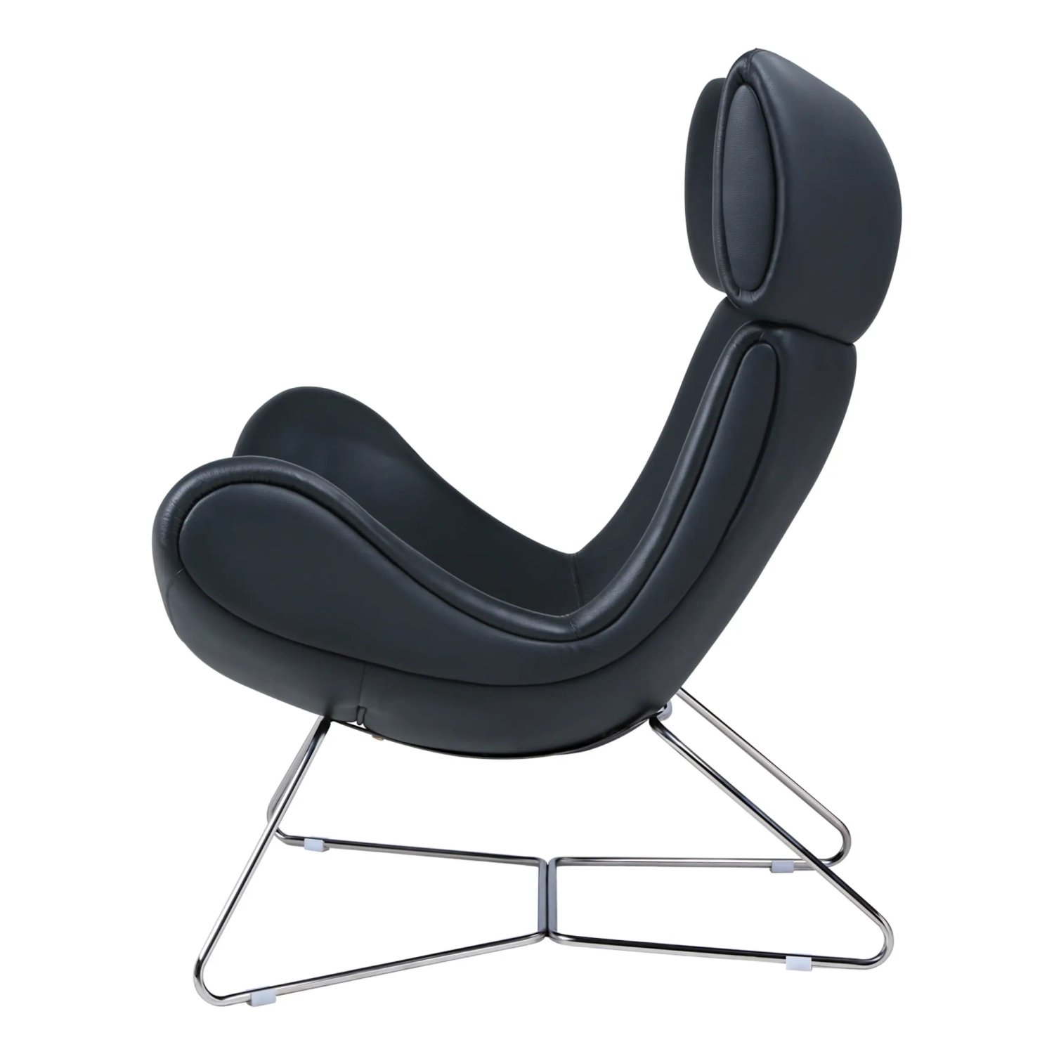 Emola Cadeira em pele italiana: poltrona moderna com design de alta qualidade