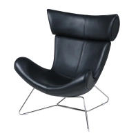 Emola Cadeira em pele italiana: poltrona moderna com design de alta qualidade