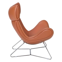Emola Stol i italienskt läder : Modern fåtölj i premiumdesign