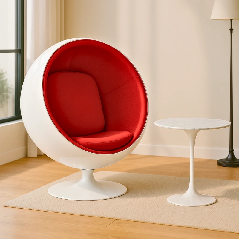 Replica Ball Chair en Cachemire - Fauteuils Modernes - Meubles Concept