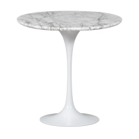 Inspiración Mesa Auxiliar Tulip Side Mármol Carrara Ø50 cm | Mueble Design