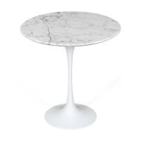Inspiration Side Table Tulip Side Carrara Marble Ø50 cm | Mobelarium
