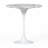 Inspiration Sivupöytä Tulip Sivupöytä Carrara Marble Ø50 cm | Mobelarium