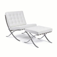 Inspirazione Sedia Berlin con Ottoman in Ecopelle - MobilieDesign