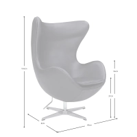 Inspiração da cadeira Egg - Poltrona moderna premium - Móveis de design
