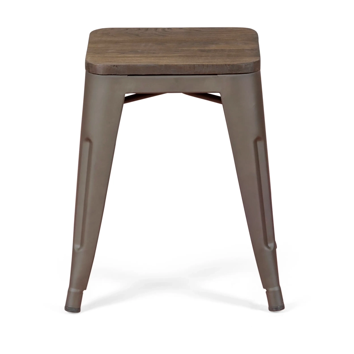 Niedrige Hocker mit Holzsitzfläche Classic Bistro Antique - Industriedesign-Hocker und Stühle