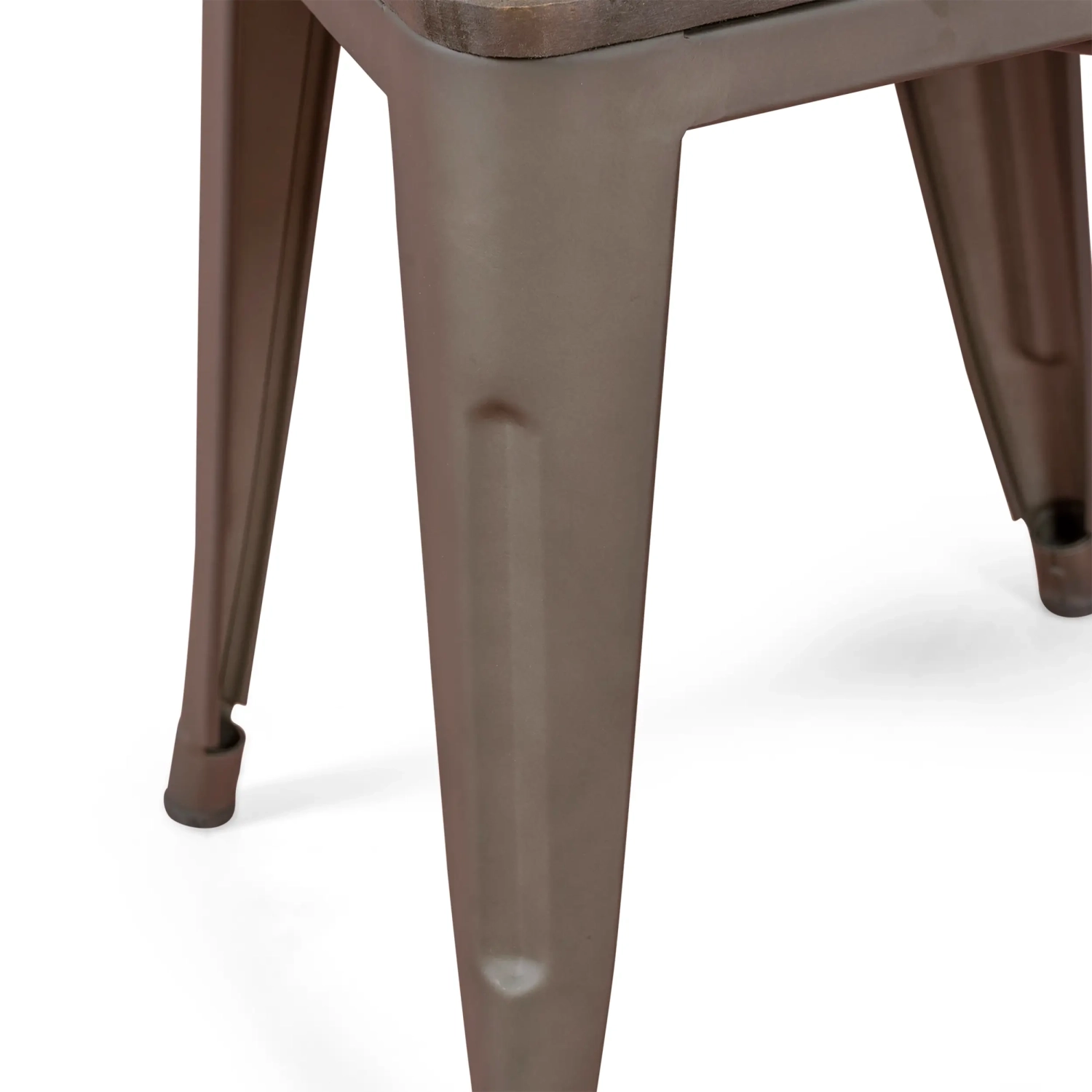 Sgabello industriale Basso Con Seduta In Legno Bistro Antique