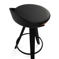 Barstol Deco design med sits i bok och konstläder