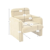 Bristol minimalist upholstered armchair : High-density foam