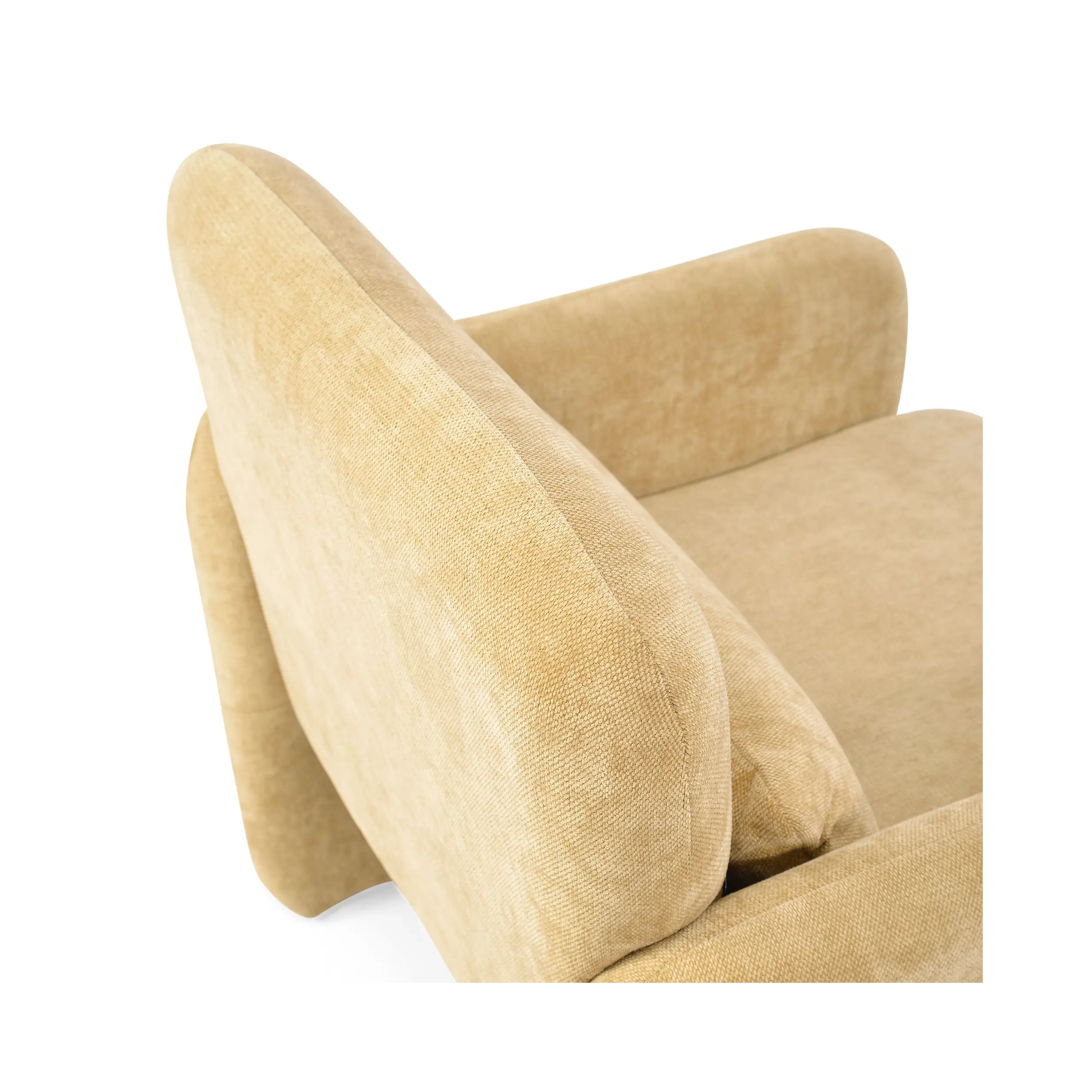 Minimalistischer gepolsterter Sessel Bristol, gepolstert mit hochdichtem Schaumstoff