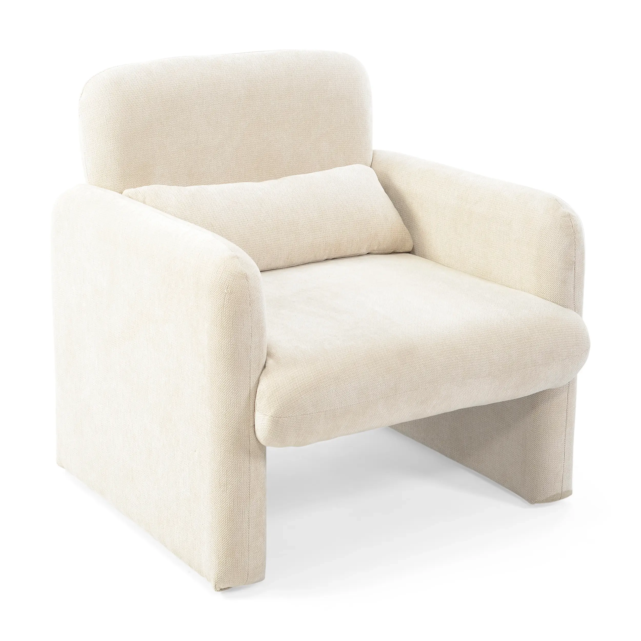 Minimalistischer gepolsterter Sessel Bristol, gepolstert mit hochdichtem Schaumstoff