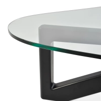 Mesa de centro de design em vidro temperado - Nodda
