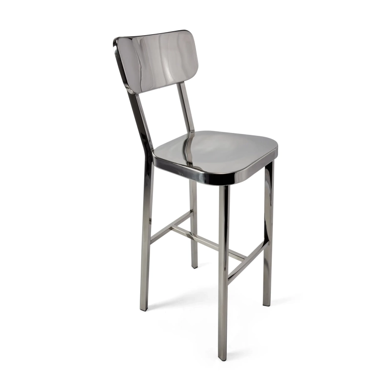 Hocker edelstahl verchromt hoch - Delawere