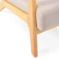 Armchair scandinavian with lumbar cushion - Colmar