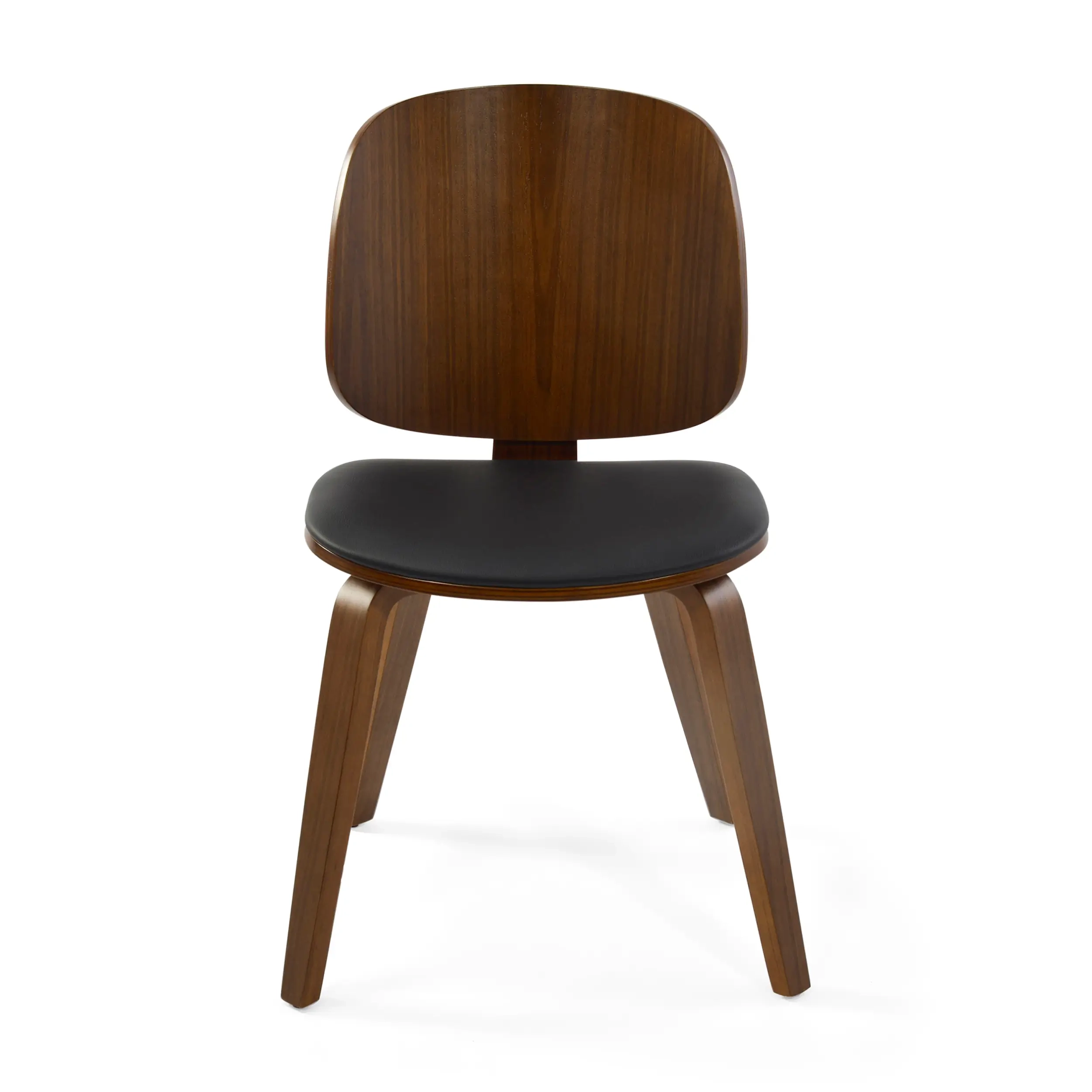 Krzesło Skandynawia Hut S w kolorze orzechowym z tapicerowanym siedziskiem