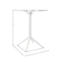 Mesa alta dobrável de plástico para exterior - Moises