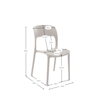 Stapelbarer Stuhl aus Polypropylen für den Außenbereich - Pavilon