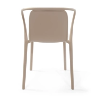 Silla apilable con reposabrazos para interior y exterior - Pierre