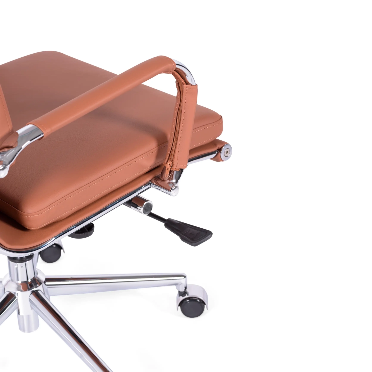 Bürostuhl aus italienischem Leder mit hoher Rückenlehne | Elegantes Design