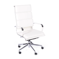 Bürostuhl aus italienischem Leder mit hoher Rückenlehne | Elegantes Design