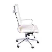 Silla de oficina Task de cuero italiano con respaldo alto | Diseño elegante
