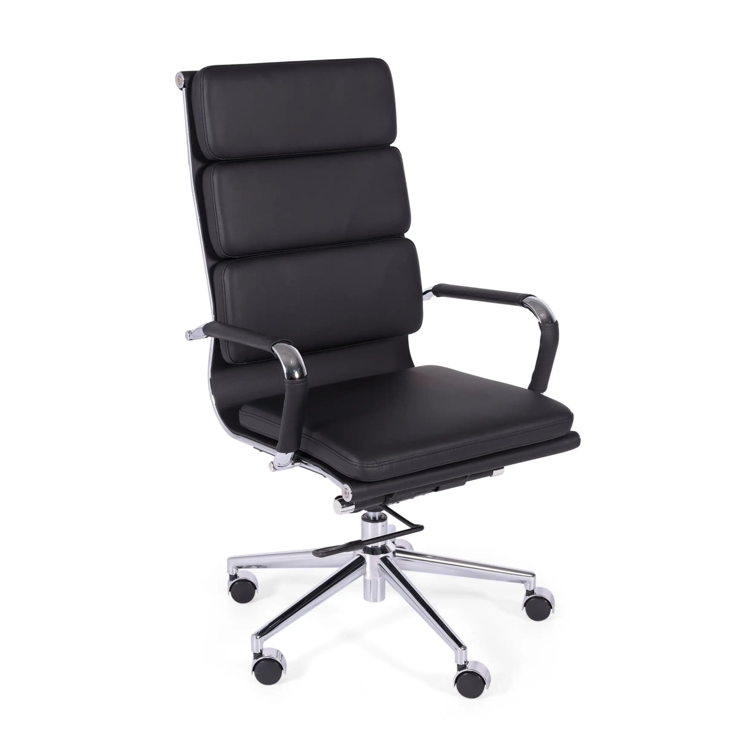 Bürostuhl aus italienischem Leder mit hoher Rückenlehne | Elegantes Design