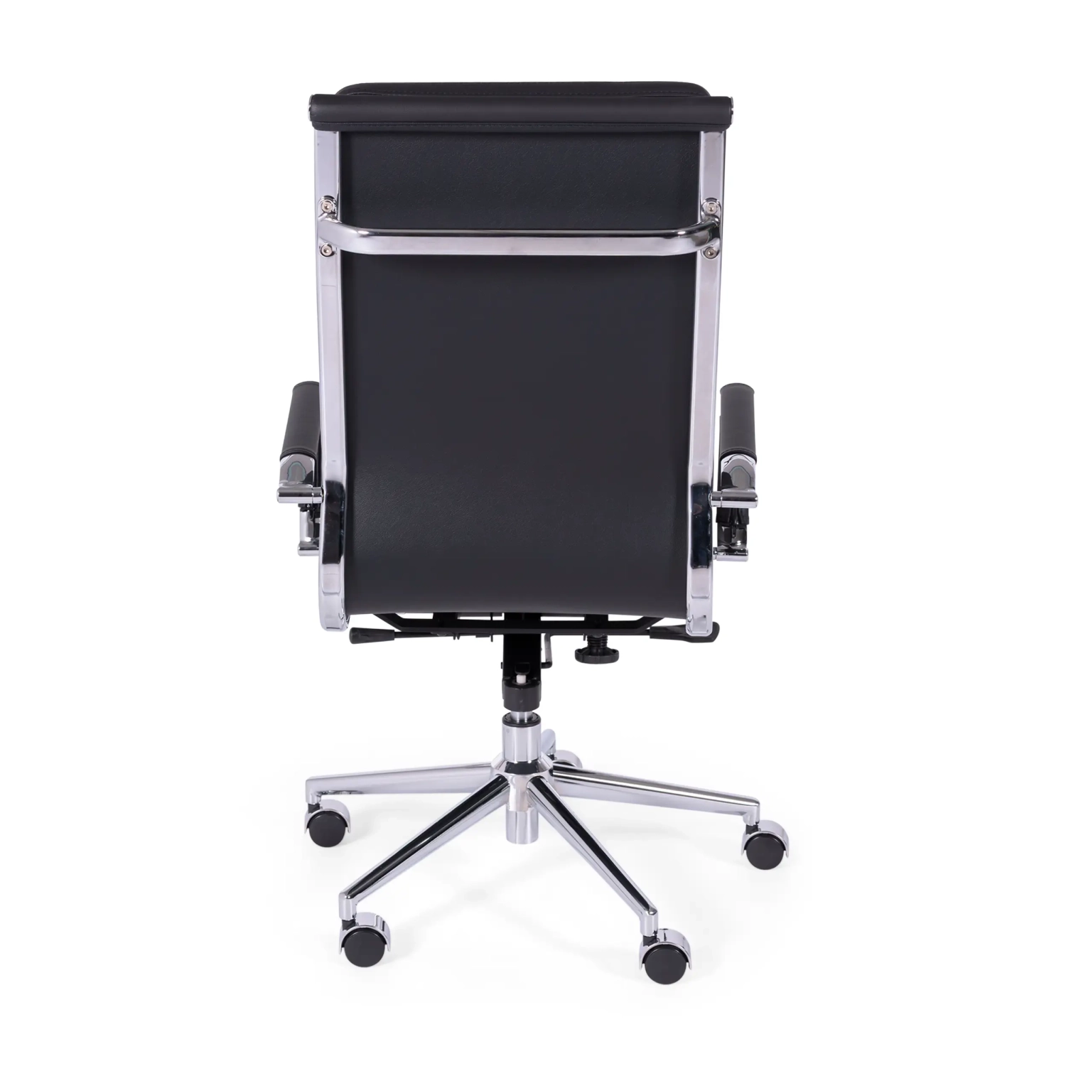 Chaise de bureau en cuir italien avec dossier haut - Design élégant
