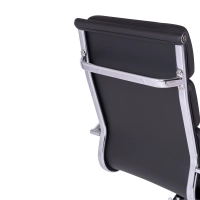 Sedia da ufficio in pelle italiana Task con schienale alto e design elegante