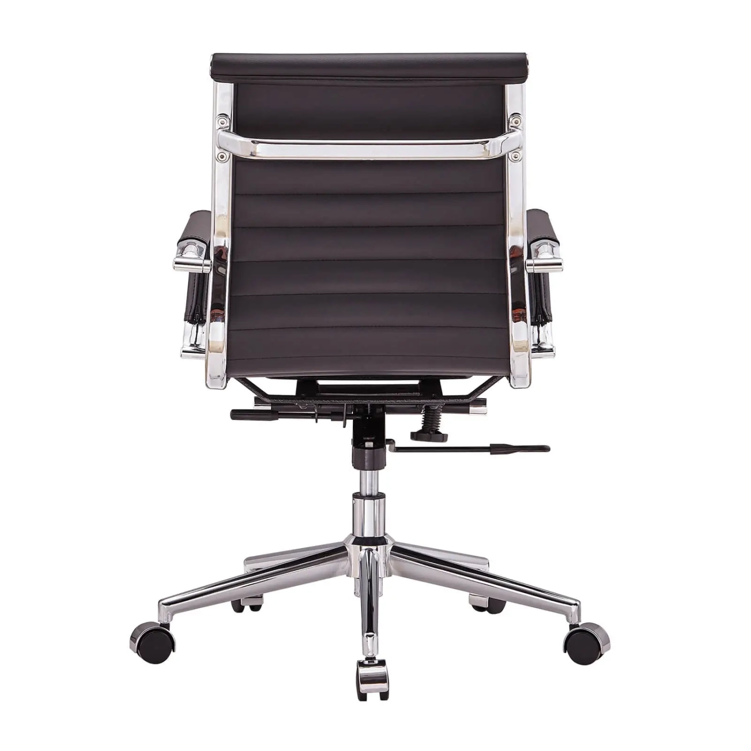 Chaise de bureau en cuir italien à dossier bas Task | Style & Comfort