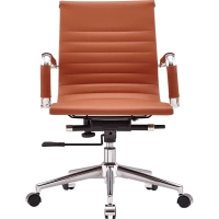 Chaise de bureau en cuir italien à dossier bas Task | Style & Comfort