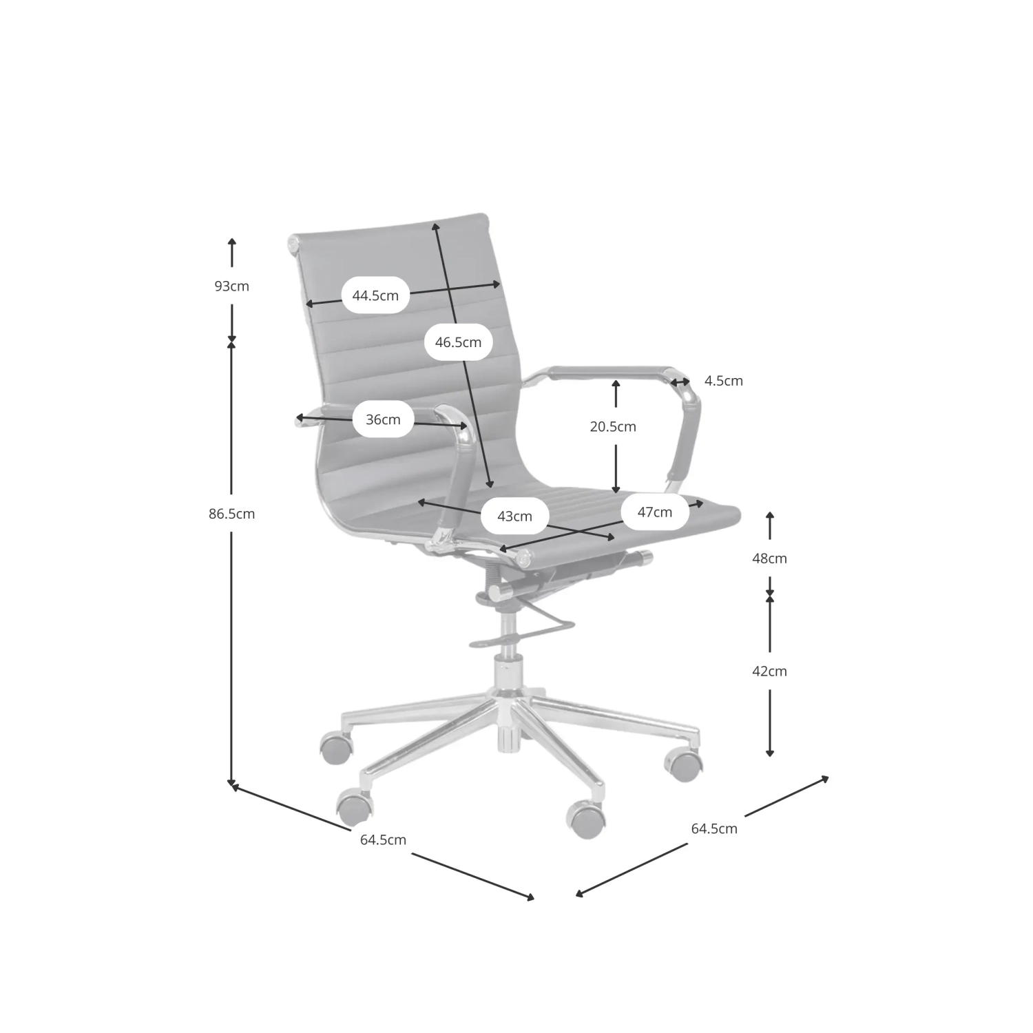 Task Low-Back Italian Leather Office Chair | Style & Comfort