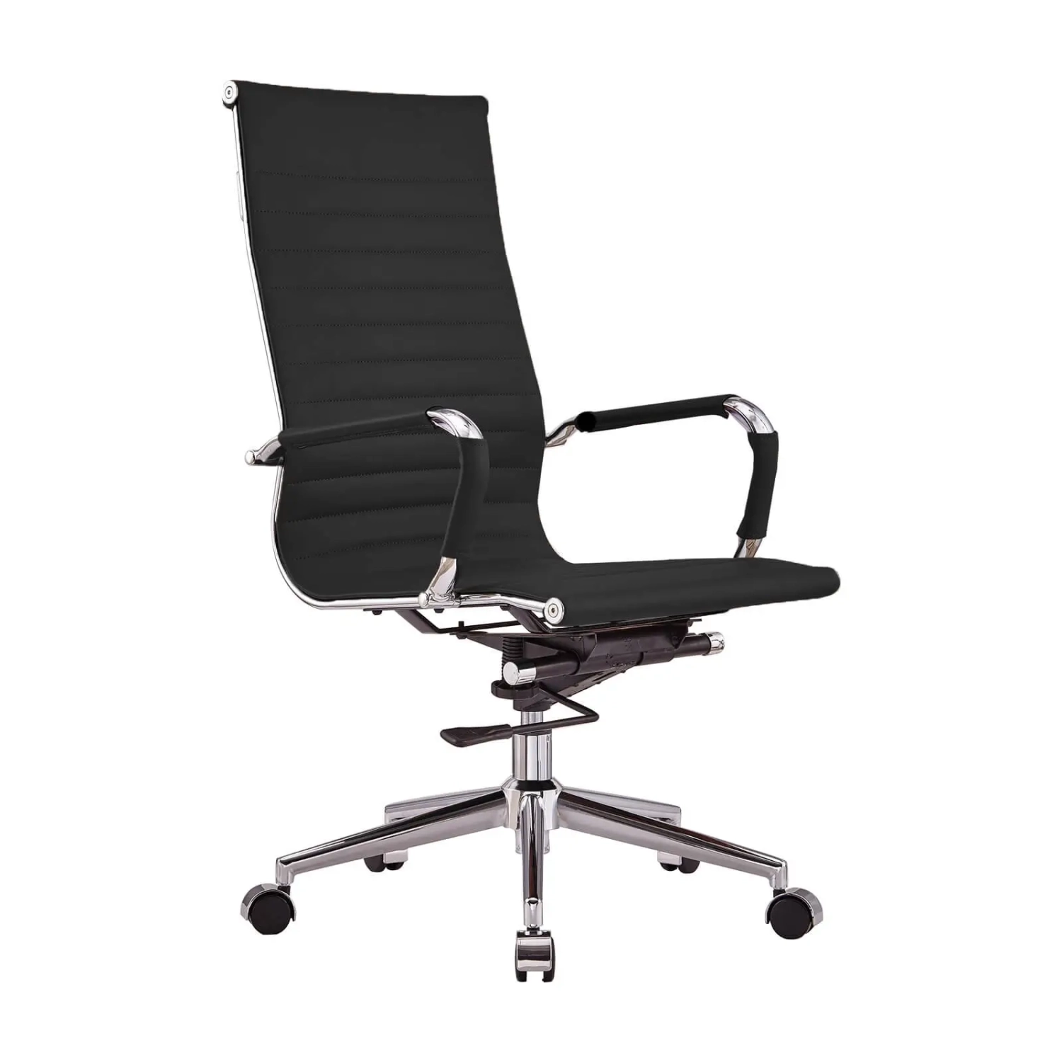 Cadeira de escritório Task High-Back em pele italiana | Ergonomia e estilo profissional