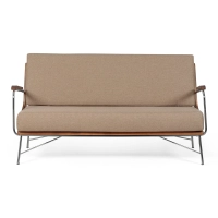 Sofá Industrial Daneu tapizado en algodón-Sofas de Madera-Mueble Design