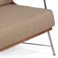 Sofá Industrial Daneu tapizado en algodón-Sofas de Madera-Mueble Design