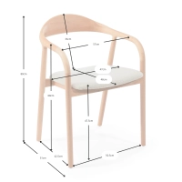 Warsow Nordic Matstol i naturträ | Elegant & bekväm design