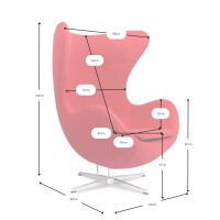 Inspiração cadeira Egg - Poltrona moderna premium - Móveis de design