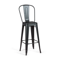 Bistro Style Industriehocker mit Rückenlehne - Industriehocker