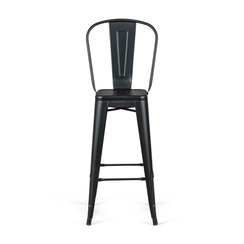 Bistro Stylowy taboret industrialny z oparciem - Taborety industrialne