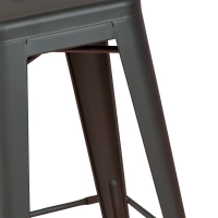 Bistro industriehocker Matt 76CM weiß - Industriehocker und Stühle
