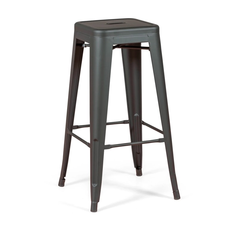 Bistro industriële kruk Mat 76CM wit - Industriële krukken en stoelen