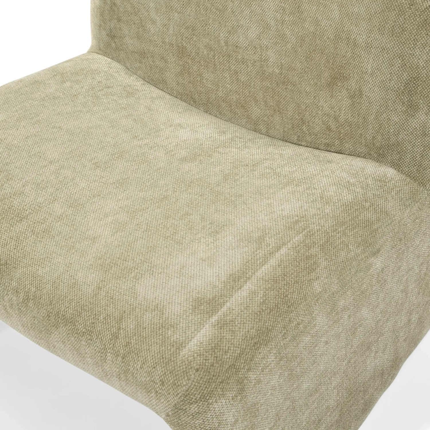 Cadeirão de design estofado Basel, estilo minimalista e confortável