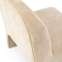 Cadeirão de design estofado Basel, estilo minimalista e confortável