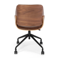 Fauteuil de bureau Cleveland Retro en simili cuir | Design vintage réglable