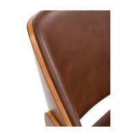 Cadeira de escritório Cleveland Retro em imitação de couro | Design vintage ajustável