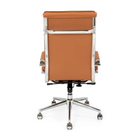 Sedia da ufficio Studio con schienale alto | Sedia da scrivania ergonomica in ecopelle