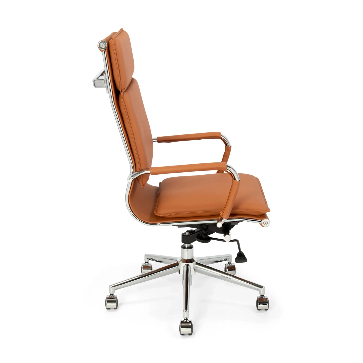 Sedia da ufficio Studio con schienale alto | Sedia da scrivania ergonomica in ecopelle