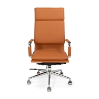Studio kontorsstol med hög rygg | Ergonomisk kontorsstol i konstläder