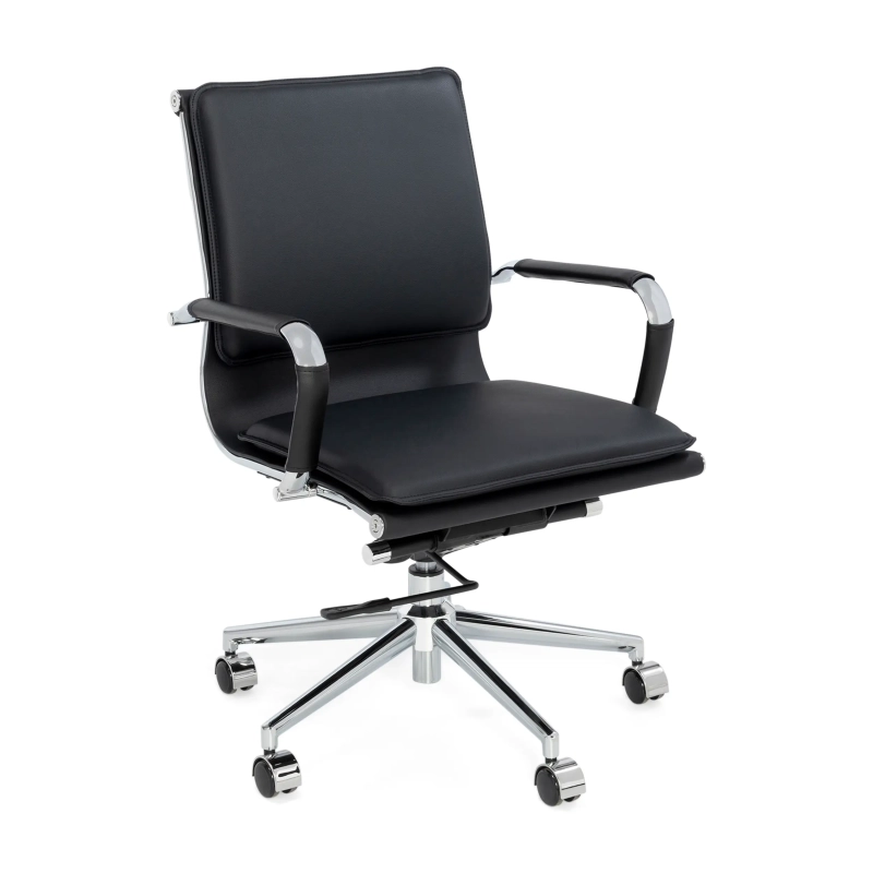 Studio-Bürostuhl mit niedriger Rückenlehne | Ergonomisches, modernes Design