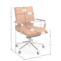 Studio-bureaustoel met lage rugleuning | Ergonomisch, modern ontwerp